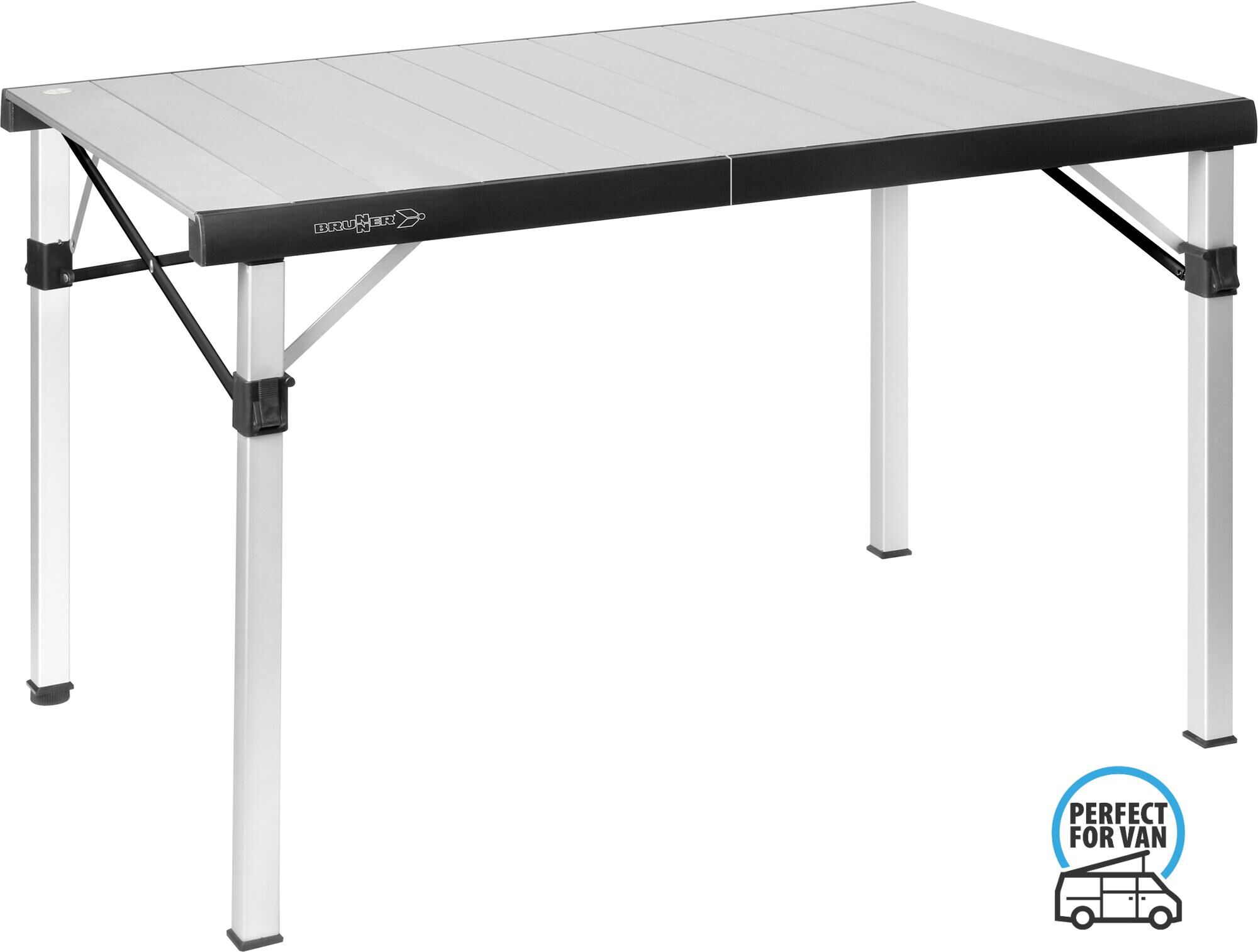 tavolo girevole in alluminio quadra compack 4 in titanio