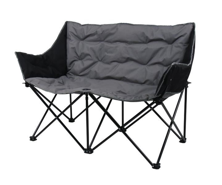 Holiday Travel Faltsofa offen - Outdoor-Living.it Holiday Travel Faltsofa für 2 Personen – Grau meliert | leichtes & faltbares Camping Sofa – Bild 1
