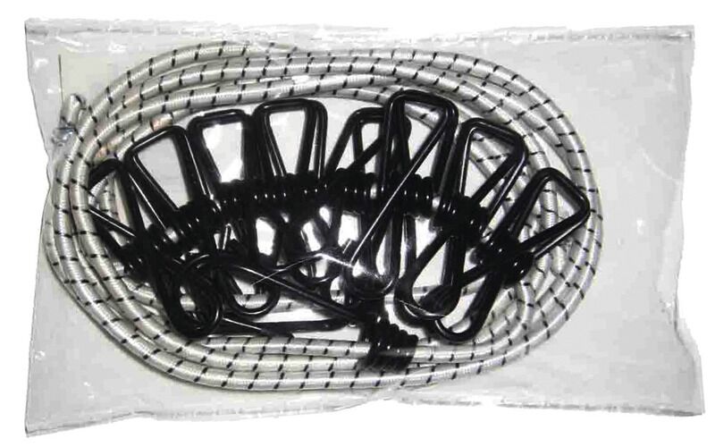 92101_1 Expander-Wäscheleine dehnbar 115–250 cm – mit 8 Klammern - immagine 1